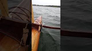 CLC Sailrig  Kayak Trimaran home made from cedar [upl. by Sugihara510]