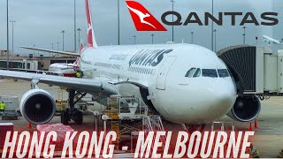 Trip Report  The Qantas A330  Hong Kong  Melbourne  Qantas Economy Class  Airbus A330300 [upl. by Richia]