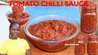 CHILLI TOMATO amp GARLIC CHUTNEY   HOW TO MAKE NIGERIAN TOMATO PEPPER [upl. by Eenahc]