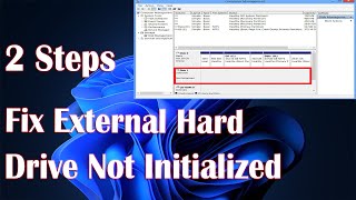 External Hard Drive Not Initialized  2 Steps Fix How To [upl. by Anum764]