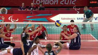 Sitting Volleyball  USA vs CHN  Womens Gold Medal Match  London 2012 Paralympic Games [upl. by Atniuq107]