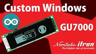 Noritake VFD GU128X32D7003 Custom Window Demo using Arduino [upl. by Niobe366]