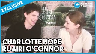 Charlotte Hope and Ruairi OConnor spill secrets behind filming The Spanish Princess [upl. by Airbmac]