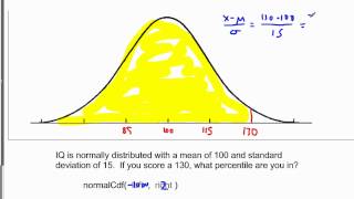 Computing percentile rankings for normal curves [upl. by Alidis]