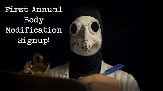 The First Annual Body Modification Signup at Arkham Sanitarium  ASMR [upl. by Eilyak530]