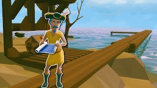 BUILDING A DOCK  Ylands Multiplayer Gameplay amp Update [upl. by Xylina348]