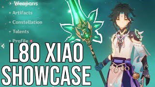 L80 Xiao with Primordial Jade Spear WingedSpear Showcase  Genshin Impact [upl. by Petula]