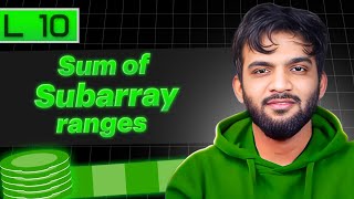 L10 Sum of subarray ranges  Stack and Queue Playlist [upl. by Graybill]