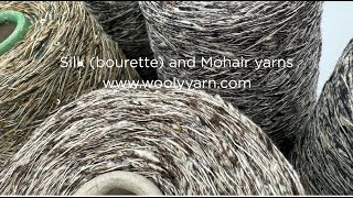 Silk bourette and Mohair yarns [upl. by Eeliab]