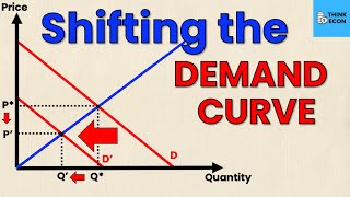 Shifting the DEMAND CURVE Leftward  Think Econ [upl. by Eedolem]