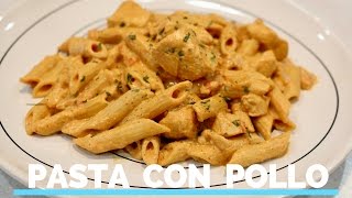 Pasta con Pollo en crema de Chipotle🍜 RECETA FACIL Y RICA [upl. by Aierbma]