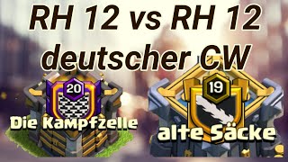 deutscher CW alte Säcke 3 Sterne Kämpfe RH 12 CoC Clash of Clans [upl. by Eenerb]