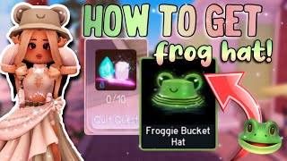 HOW TO GET THAT ADORABLE FROG HAT  Royale High Summer Quests [upl. by Yeh443]