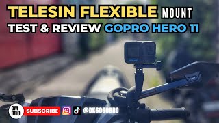 Test dan Review Telesin Flexible Mount untuk konten Motovlog Action Cam Gopro Hero 11 Black [upl. by Yrem]