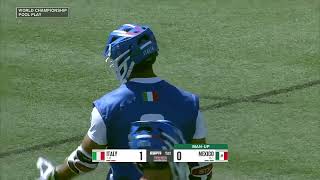 Mexico vs Italy Mens World Lacrosse Championship 2023 Pool play [upl. by Crotty]