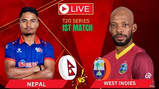 NEPAL VS WEST INDIES quotAquot 1ST T2O SERIES 2024 LIVE [upl. by Olga]