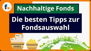 Nachhaltige Fonds In die besten Nachhaltigkeitsfonds investieren  finanzennet [upl. by Tiemroth]