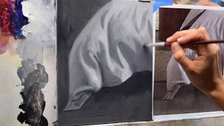 Painting folds in fabric  drapery [upl. by Bocyaj214]