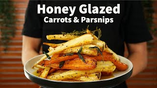 Honey Glazed Roasted Carrots amp Parsnips  The Perfect Side For Christmas Dinner [upl. by Almallah]