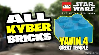 All Kyber Bricks in Yavin 4 Great Temple  LEGO Star Wars The Skywalker Saga [upl. by Sirapal]