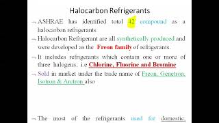 L17 18 Refrigerants Classification of Refrigerants Primary refrigerants [upl. by Anawt]