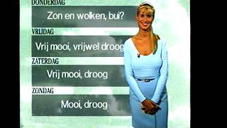 Sabine Hagedoren met het Vlaamse weerbericht van 31 juli 1996 op TV1 één [upl. by Arev]