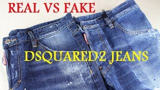 REAL VS FAKE DSQUARED2 JEANS LEGIT CHECK [upl. by Hyrup]