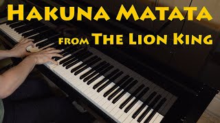 Hakuna Matata from The Lion King – Piano cover [upl. by Iy802]