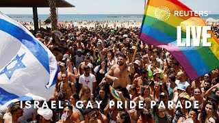 LIVE Thousands celebrate in Tel Aviv Gay Pride parade [upl. by Aelanej]