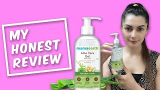 Mamaearth Aloe Vera Gel ReviewUses of Aloe vera gel for skin and hair My honest review [upl. by Alano]