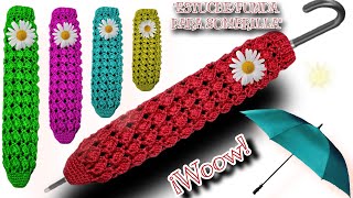 Como tejer ESTUCHEFUNDA para SOMBRILLAS a crochet PASO A PASO [upl. by Anairotciv648]