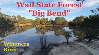 Free Camping on the Wimmera River at Big Bend Wail State Forest Dimboola Victoria Australia [upl. by Ahsinaj414]