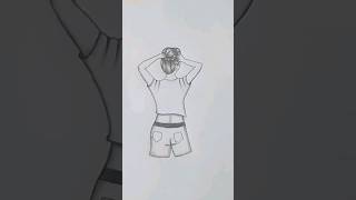 How to draw a beautiful girl whit beautiful drass drawing viral viralshorts girldrawing [upl. by Rentschler742]