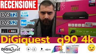 la TV non si vede Digiquest Q90 lunico Decoder Tivusat 4K Con Servizi HBBTV Decoder DVB T2 PVR [upl. by Ikey]