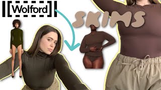 WOLFORD BODYSUIT AND SKIMS TRY ON HAUL [upl. by Alessig185]