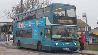 Route Visual  Arriva Kent amp Surrey  Route 360 Sheerness on Sea  Leysdown on Sea  6437 GN04 UFE [upl. by Olinde]