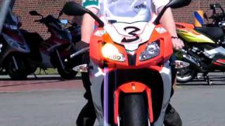 Probefahrt  Aprilia RS125 Alitalia Replica 2010 Motorrad Max Biaggi [upl. by Clerk]