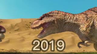 CARNOTAURUS EVOLUTION 2000 2022 BAD ROMANCE CRAZY DINOSAUR KING OF DINO [upl. by Enelie]