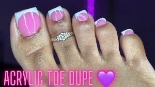 HOW TO DO POLYGEL TOE NAILS AT HOME FOR BEGINNERS  POLYGEL TOE NAILS OVERLAY [upl. by Marelya]