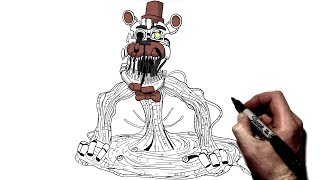 How To Draw Molten Freddy  Step By Step  Fnaf [upl. by Nell]