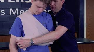 Applying a Sling and Swathe with Ace Bandage Skills Video [upl. by Curzon]