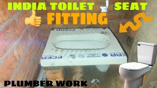 India toilet seat installation toilet fittings 🚽 plumber work [upl. by Aratahs]