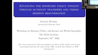 Advancing the Monetary Policy Toolkit through Outright Transfers and Tiered Reserve Remuneration [upl. by Mcquillin932]