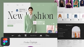 Website Design in Figma  Fashion Ecommerce  Ui Ux Design [upl. by Syned66]