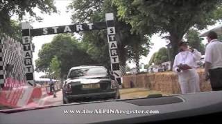 BMW ALPINA B5 Bi Turbo Hill Climb at Goodwood FOS 2010 [upl. by Ainel423]