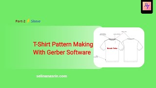 Pattern making with Gerber software TShirt part2  sleeve creation [upl. by Alyehc]