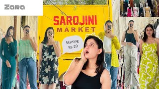 SAROJINI NAGAR MARKET DELHI  BEST SHOP OF GIRLS WEAR ZARA DUPES  NEW COLLECTION BIRTHDAY [upl. by Etolas]