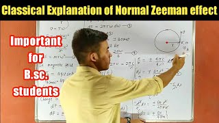 Classical Explanation of normal zeeman effect  explanation of zeeman effect  iit iitjam bhu [upl. by Rianon]