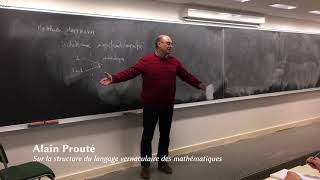 Séminaire MathPhilo 2018 ENS Ulm  Alain Prouté [upl. by Assirk]