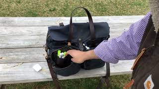 Filson tin cloth Navy 24 hour briefcase review brief [upl. by Merriott]